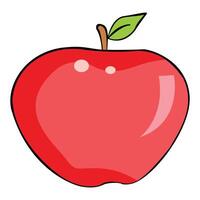 un manzana dibujos animados ilustración vector