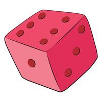 A ludo dice isolated on white background vector