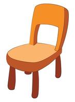 Wooden chair isolated on white background vector