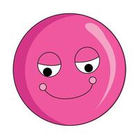 Pink cartoon plastic ball for kids vector