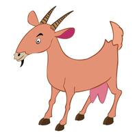 A goat farm animal isolated on white background vector