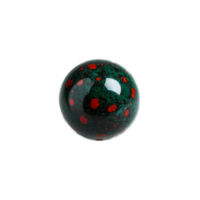 Bloodstone A dark green bloodstone with red spots suspended and rotating slowly to display its png