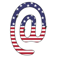 américain drapeau email signe png