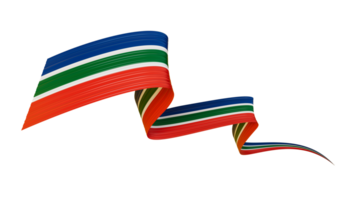 3d vlag van zuiden Afrika 3d golvend glimmend zuiden Afrika lint vlag, 3d illustratie png