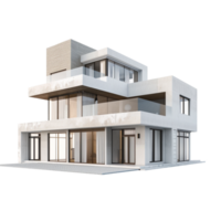 modern house isolated on transparent background png