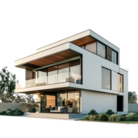 modern house isolated on transparent background png