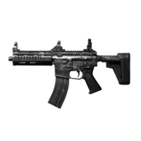 Modern Weapon gun isolated on transparent background png