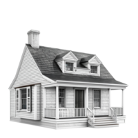 Old house on isolated background png