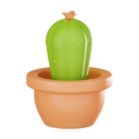 Cactus Plant A Realistic Botanical Illustration. 3D Render png