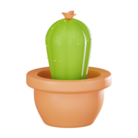 kaktus växt en realistisk botanisk illustration. 3d framställa png