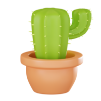 kaktus växt en realistisk botanisk illustration. 3d framställa png