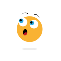 Wow emoji ansikte. chockade överraskad uttryckssymbol png