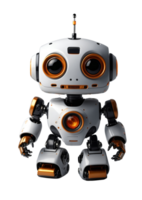 un linda pequeño robot, futurista robot clipart, transparente antecedentes png