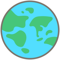 Kid hand drawn cute colorful planet and galaxy system cute earth png
