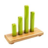 moderno verde bar grafico su di legno base png