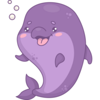 Cute cartoon dolphin png