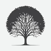 Majestic Redbud Tree Silhouette, A Stunning Natural Artistry vector