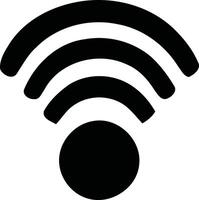 minimalista negro y blanco Wifi conectividad símbolo. vector