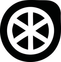 Essential Minimalism, Iconography Exploration - Car Tire Cross Motif. vector