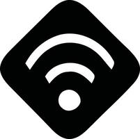 Monochromatic Wi-Fi Signal Icon, Minimalist Design. vector