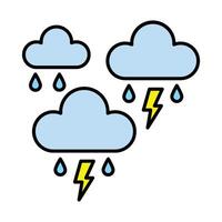 Thunder strom Line Icon vector