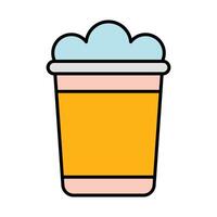 Sand Bucket Line Filled Icon Design vector
