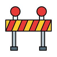 Road Block Line Filled Icon Design vector