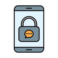 Private Message Line Icon vector