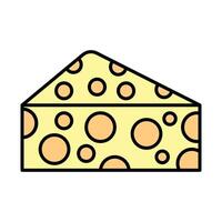Cheese Line Filled Icon Design vector