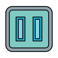 Pause Line Filled Icon Design vector