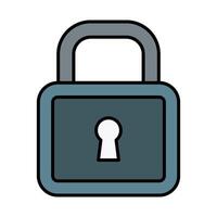Lock Line Filled Icon Design vector