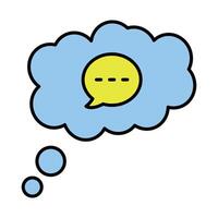 Thinking Line Icon vector