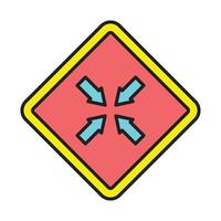 Minimize Line Filled Icon Design vector