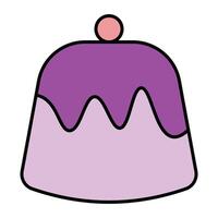 Pudding Line Filled Icon Design vector