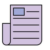 News Paper Line Icon vector