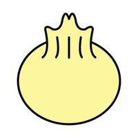 Dim Sum Line Filled Icon Design vector