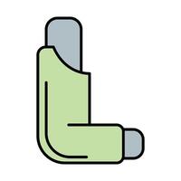 Inhaler Line Filled Icon Design vector