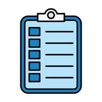 Checklist Line Filled Icon Design vector
