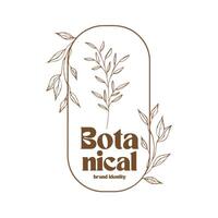 botánico logo diseño para gráfico diseñador o flor Tienda vector