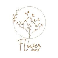 botánico logo diseño para gráfico diseñador o flor Tienda vector