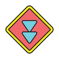 Downward Line Filled Icon Design vector
