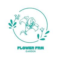 botánico logo diseño para gráfico diseñador o flor Tienda vector