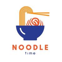 noodle restaurant logo design for graphic designer or owner shop vector
