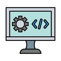 Web Development Line Filled Icon Design vector
