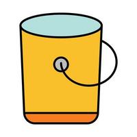 Bucket Line Filled Icon Design vector