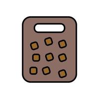 Cutting Board Line Filled Icon Design vector