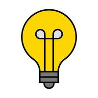 Light Bulb Line Filled Icon Design vector