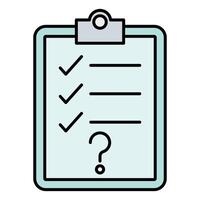 Question Line Filled Icon Design vector
