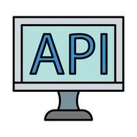 Api Line Filled Icon Design vector