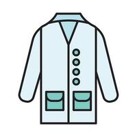 Lab Coat Line Filled Icon Design vector